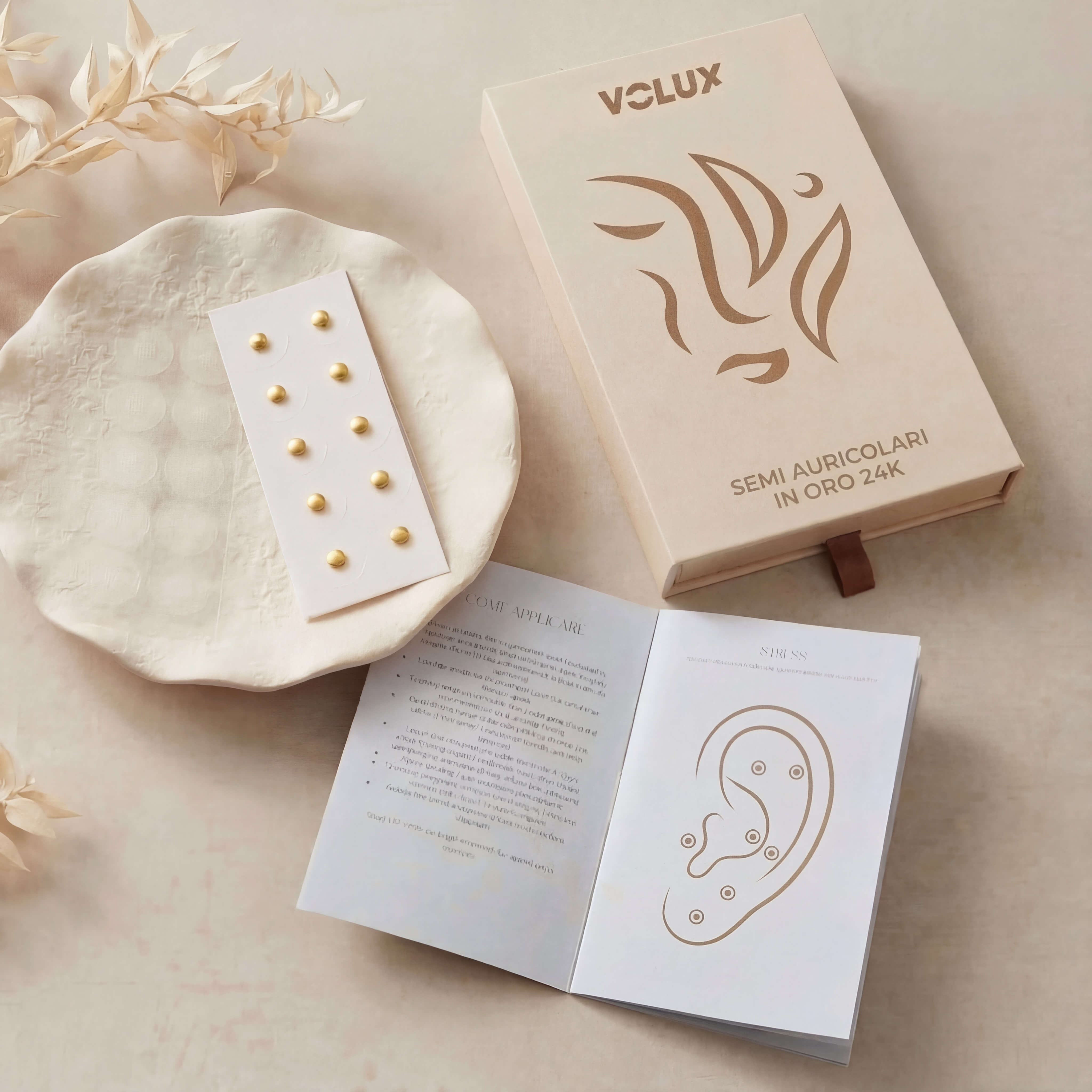 Semi Auricolari™ Auricolopressione in Oro 24K